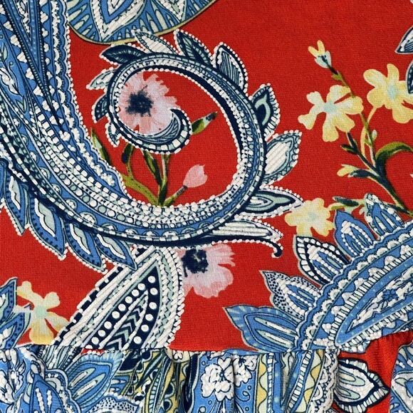 IVY LINE BOHEMIAN Multi Color Paisley Print Dress SIZE XL - Picture 8 of 10